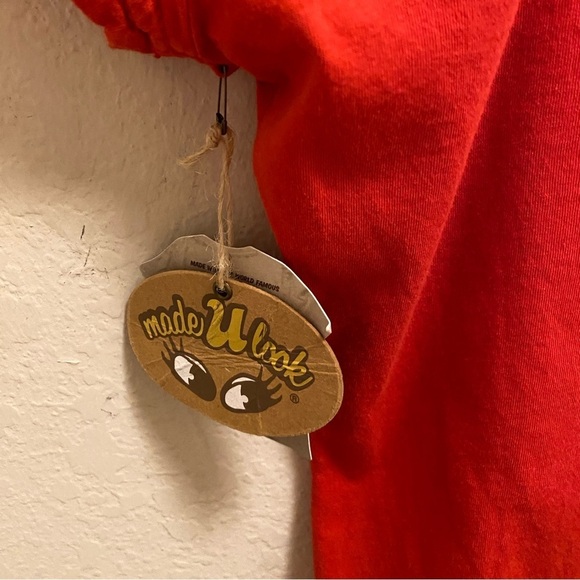 MadeULook Red Heart Cupid Y2K Graphic Short Sleeve Tee Size M New Made In USA - Picture 4 of 6